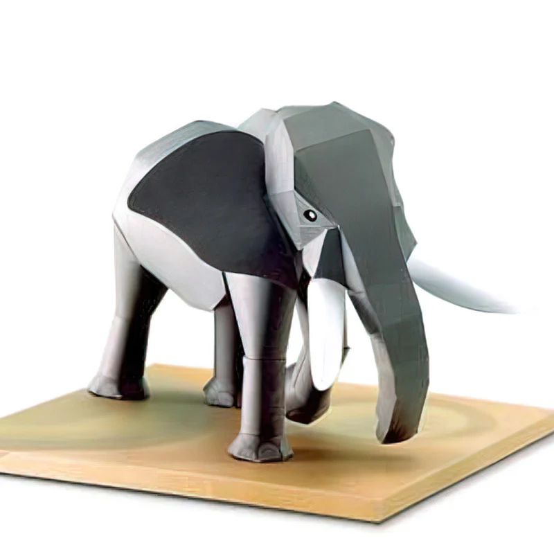 Art Craft Elephant - Elefante africano Origami Art Mini modello