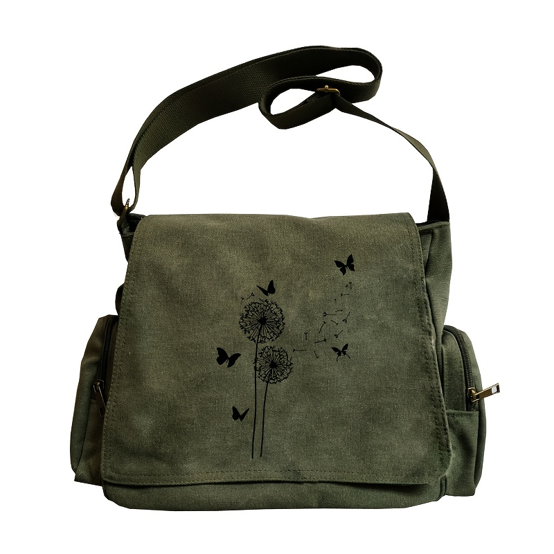 Art Craft Butterfly - Borsa a tracolla vintage in tela