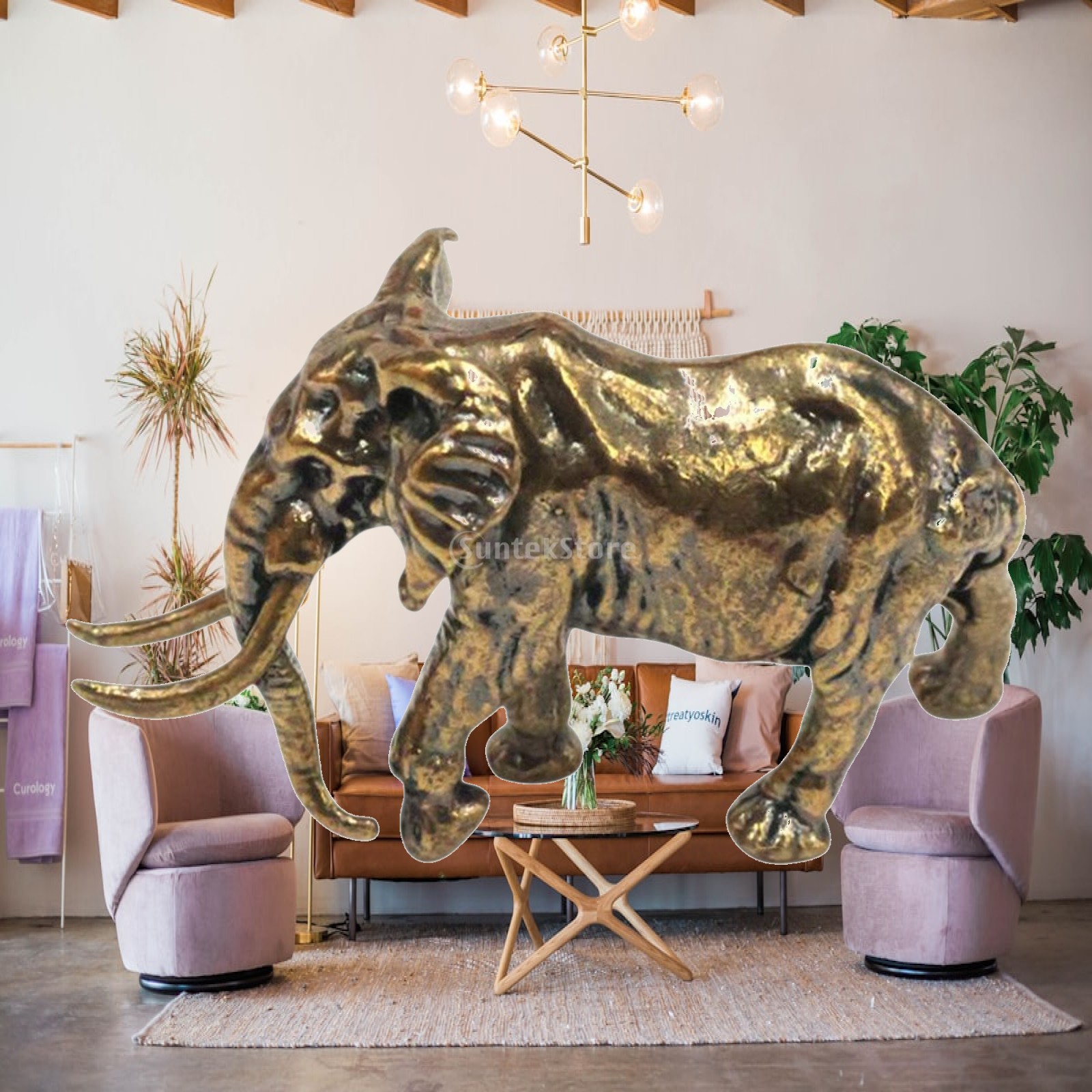 Art Craft Elephant - Ornamento Elefante in Ottone, Artigianato Artistico