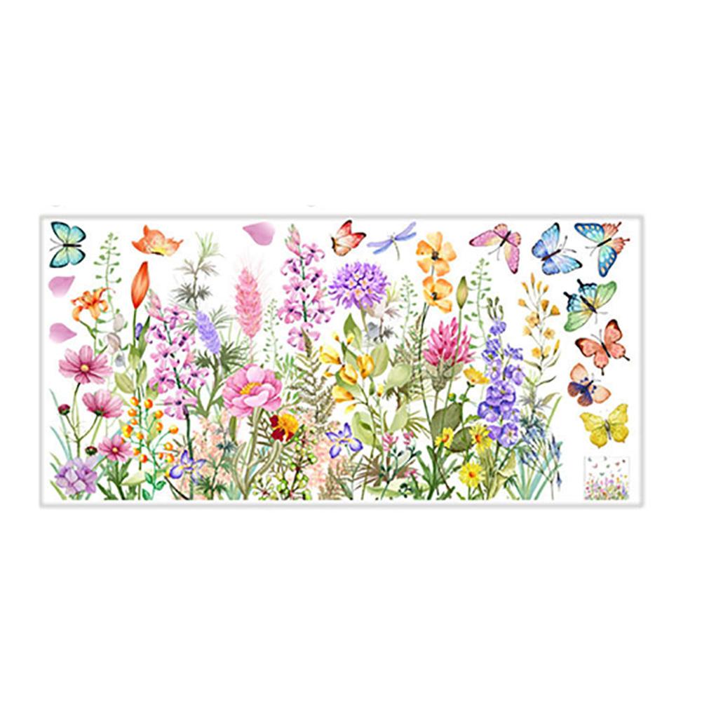 Art Craft Butterfly - Adesivo Murale Bifacciale con Fiori Colorati