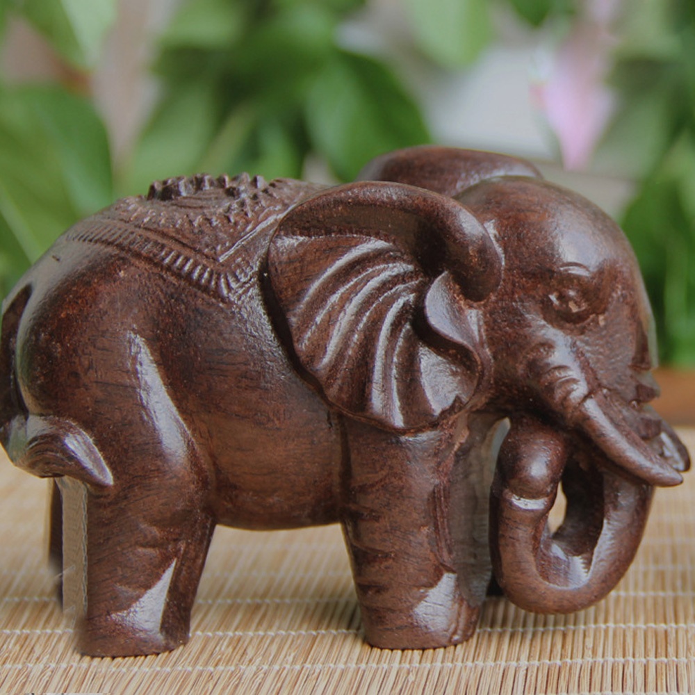 Art Craft Elephant - Elefante in legno scultura decorazione Buddha