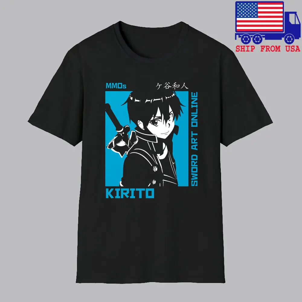 T-shirt nera da uomo Sword Art - Art Craft Online recensione e prezzo