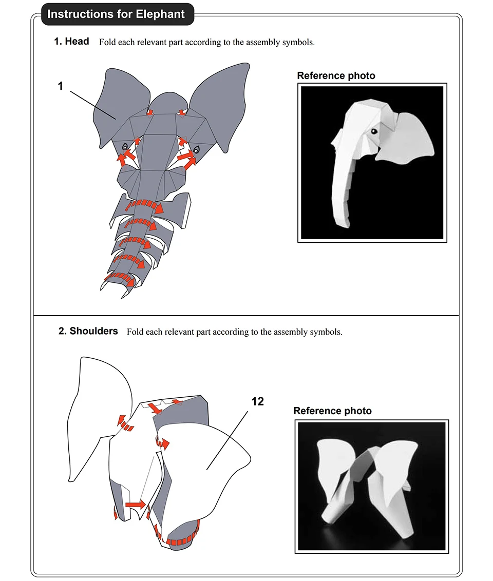 Elefante africano Origami Art  - Art Craft Elephant recensione e prezzo