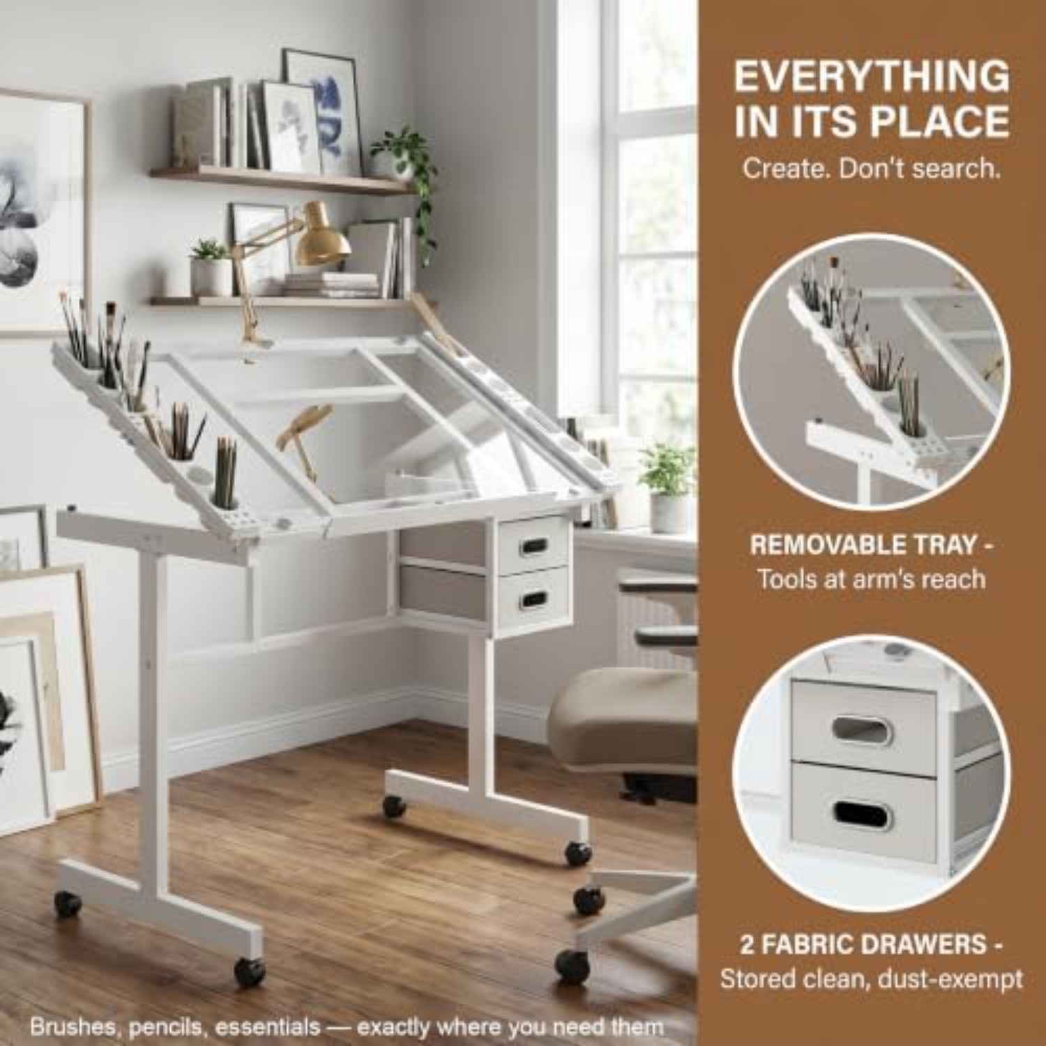 Tavolo da Disegno con Rotelle, - Art Craft And recensione e prezzo