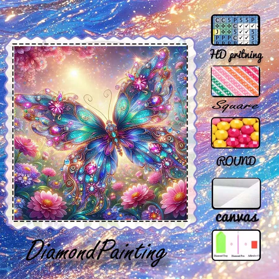 1 pezzo di tessuto floccato 5D - Art Craft Butterfly recensione e prezzo