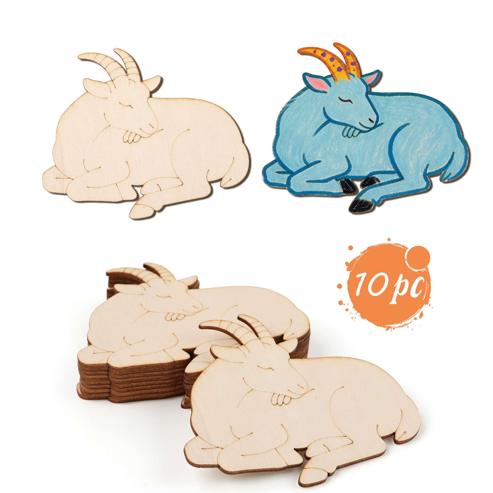 Set di 10 Ornamenti in Legno a - Art Craft And recensione e prezzo