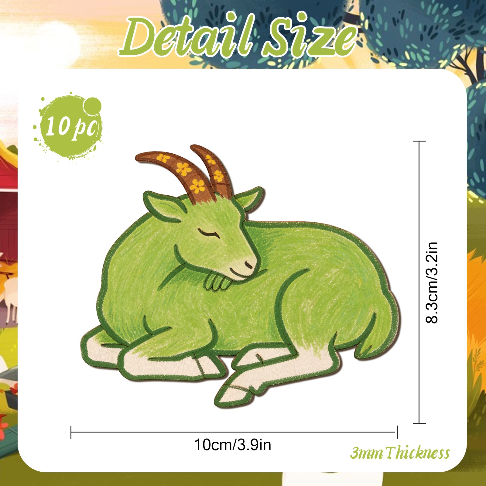 Set di 10 Ornamenti in Legno a - Art Craft And recensione e prezzo